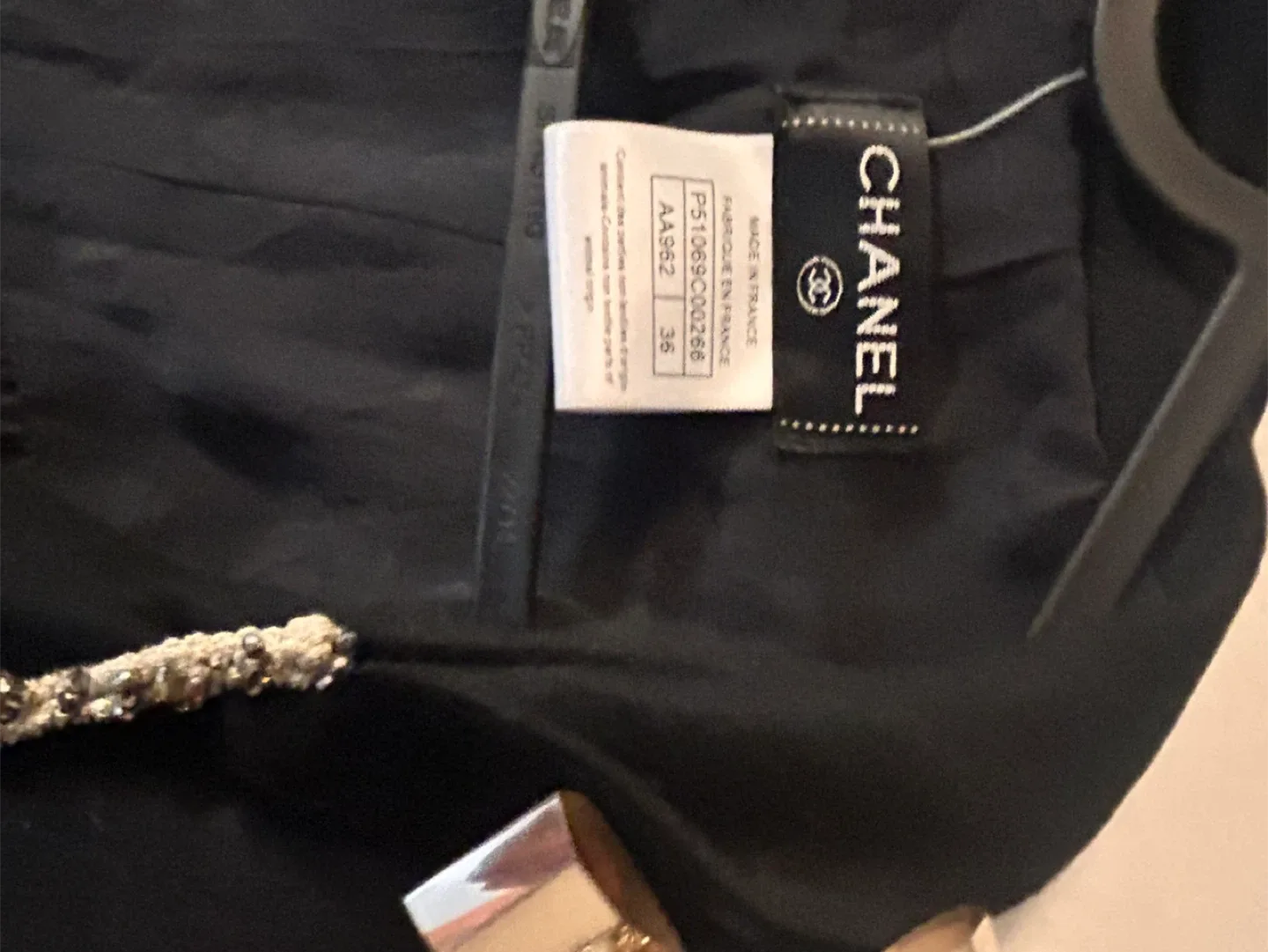 Chanel Black Embellished Jacket - Size 36 image indicator(2)