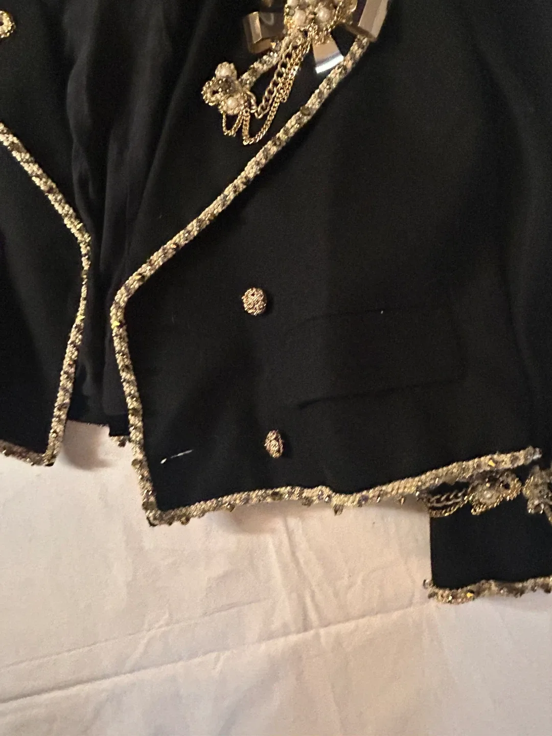 Chanel Black Embellished Jacket - Size 36 image indicator(4)