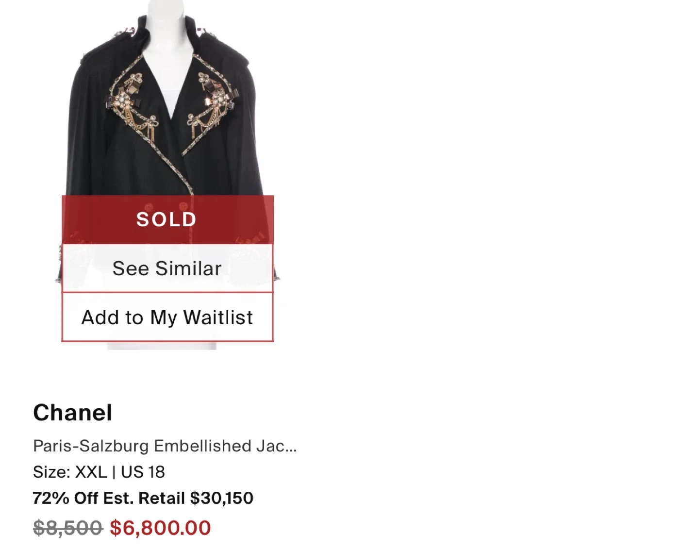Chanel Black Embellished Jacket - Size 36 image indicator(8)