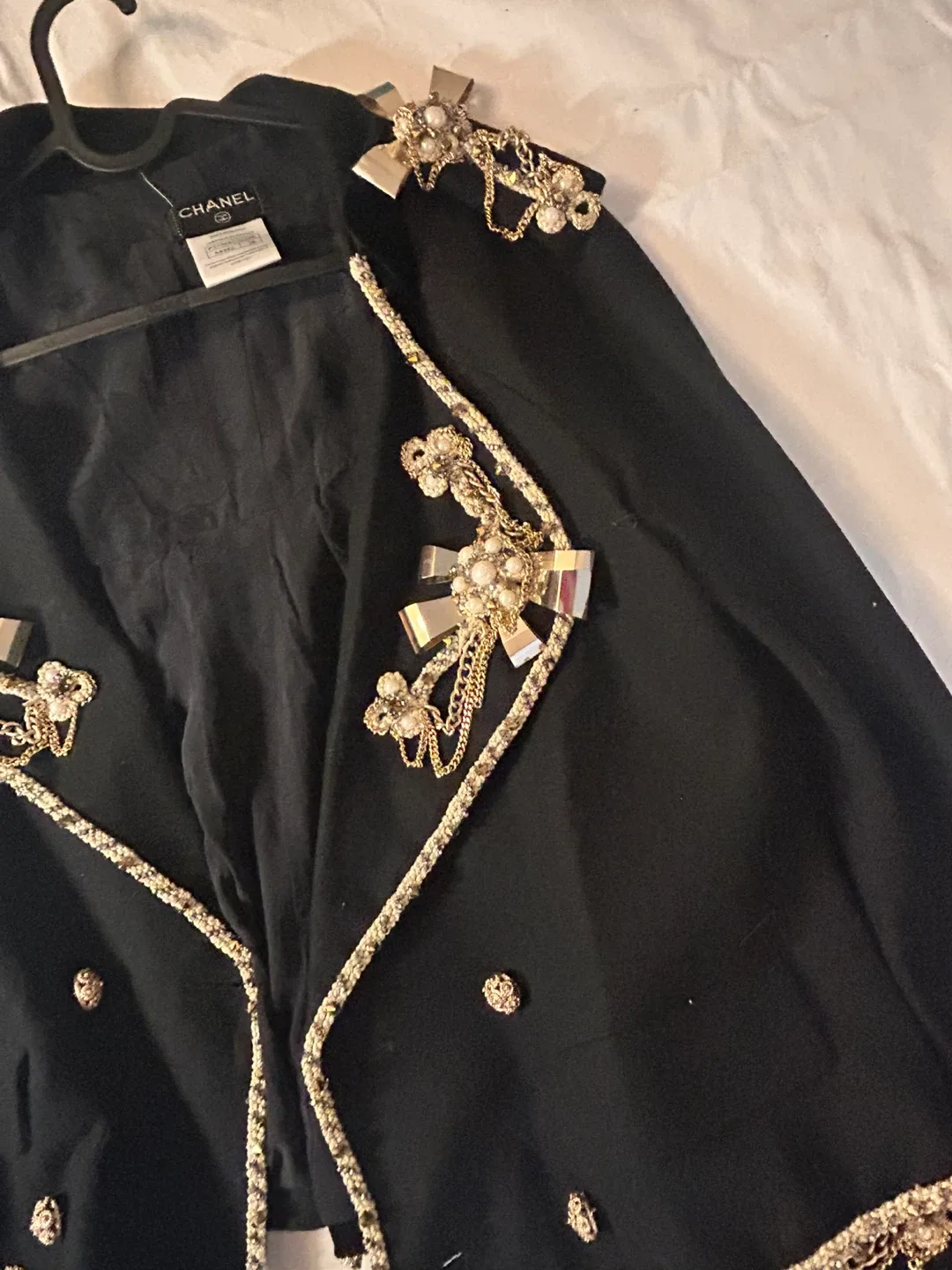 Chanel Black Embellished Jacket - Size 36 image indicator(10)