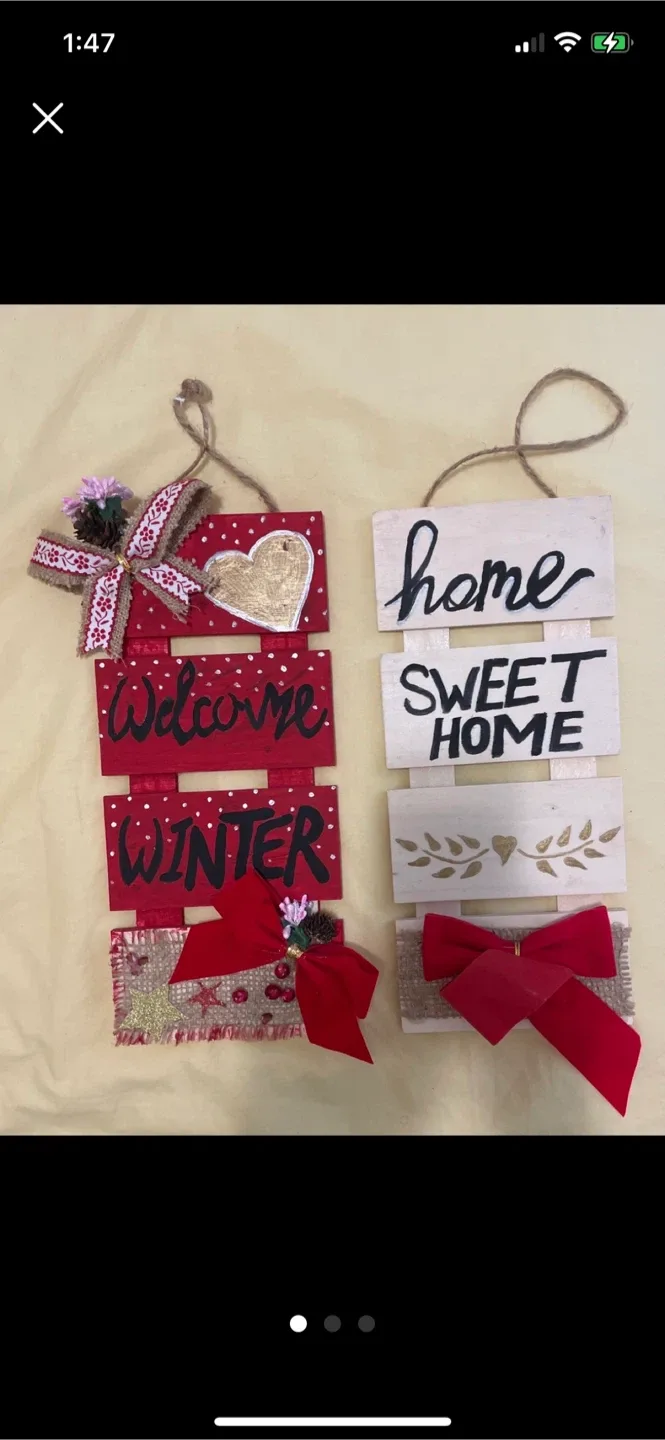 Handmade Welcome Winter Wall Decor🥕 thumbnail