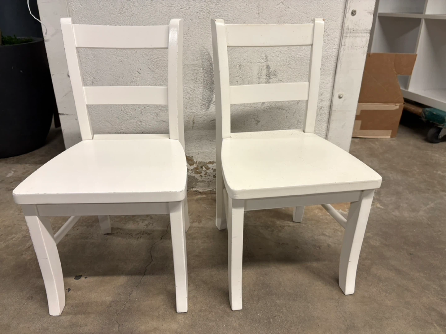 Ikea White Children's Chairs (Set of 2)