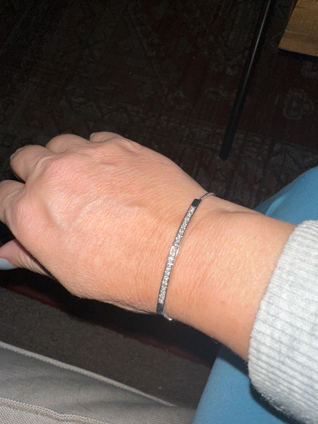 Silver-tone Bangle Bracelet