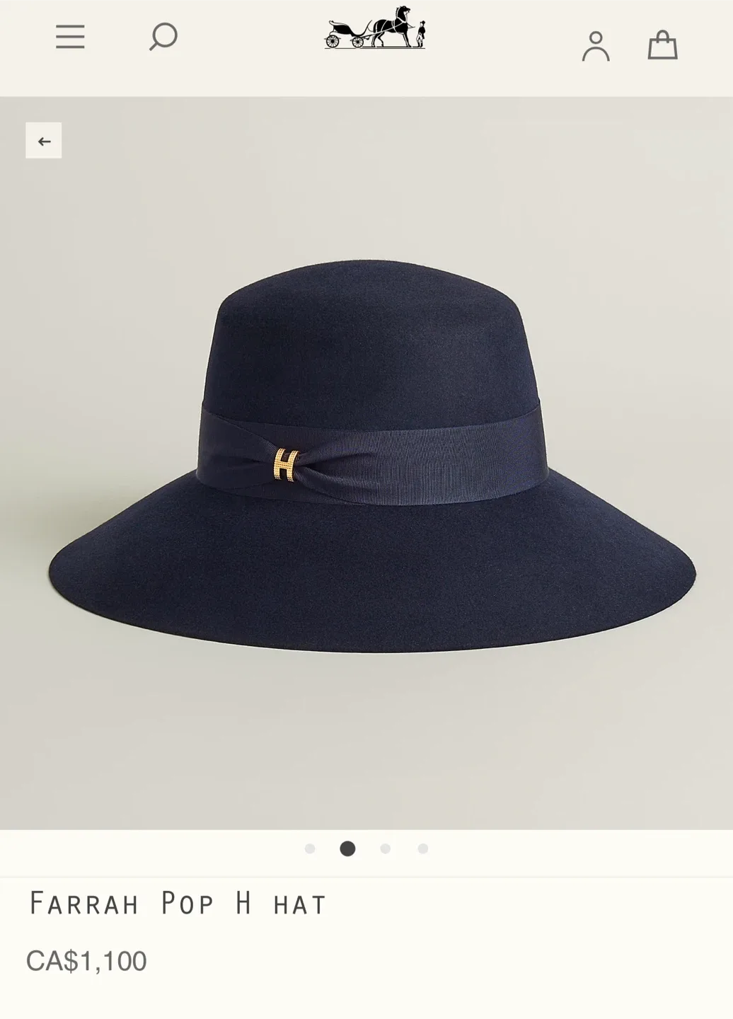 Hermès Farrah Pop H Hat (size 56) image indicator(10)
