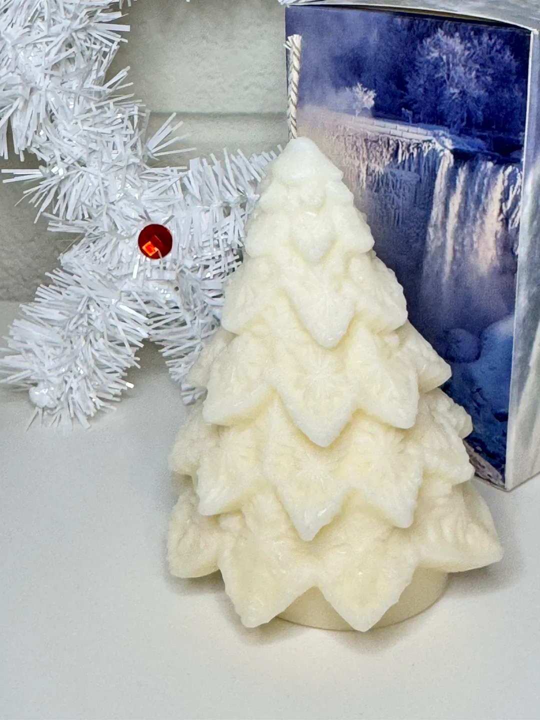 Christmas Tree Soy Candle | Handmade Holiday Candle thumbnail