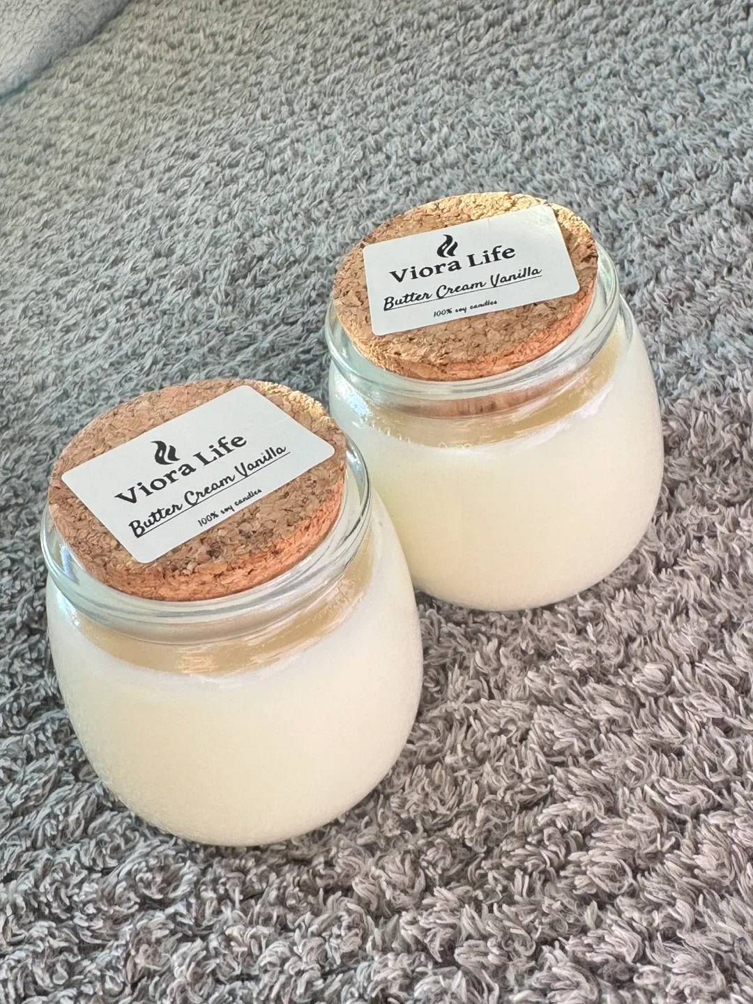 Viora Life Butter Cream Vanilla Handmade Soy Candle image indicator(2)