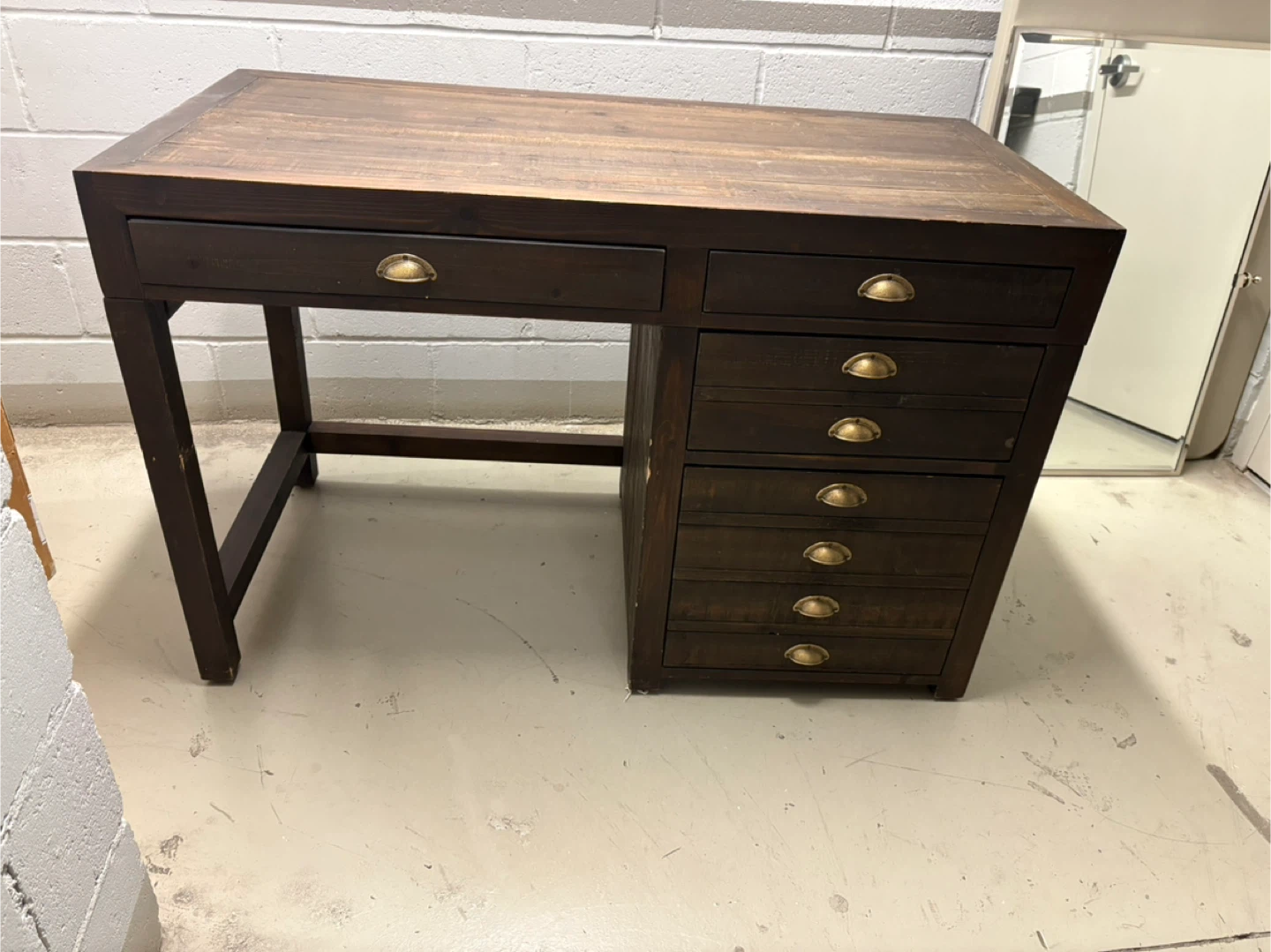 Wooden Desk with Drawers