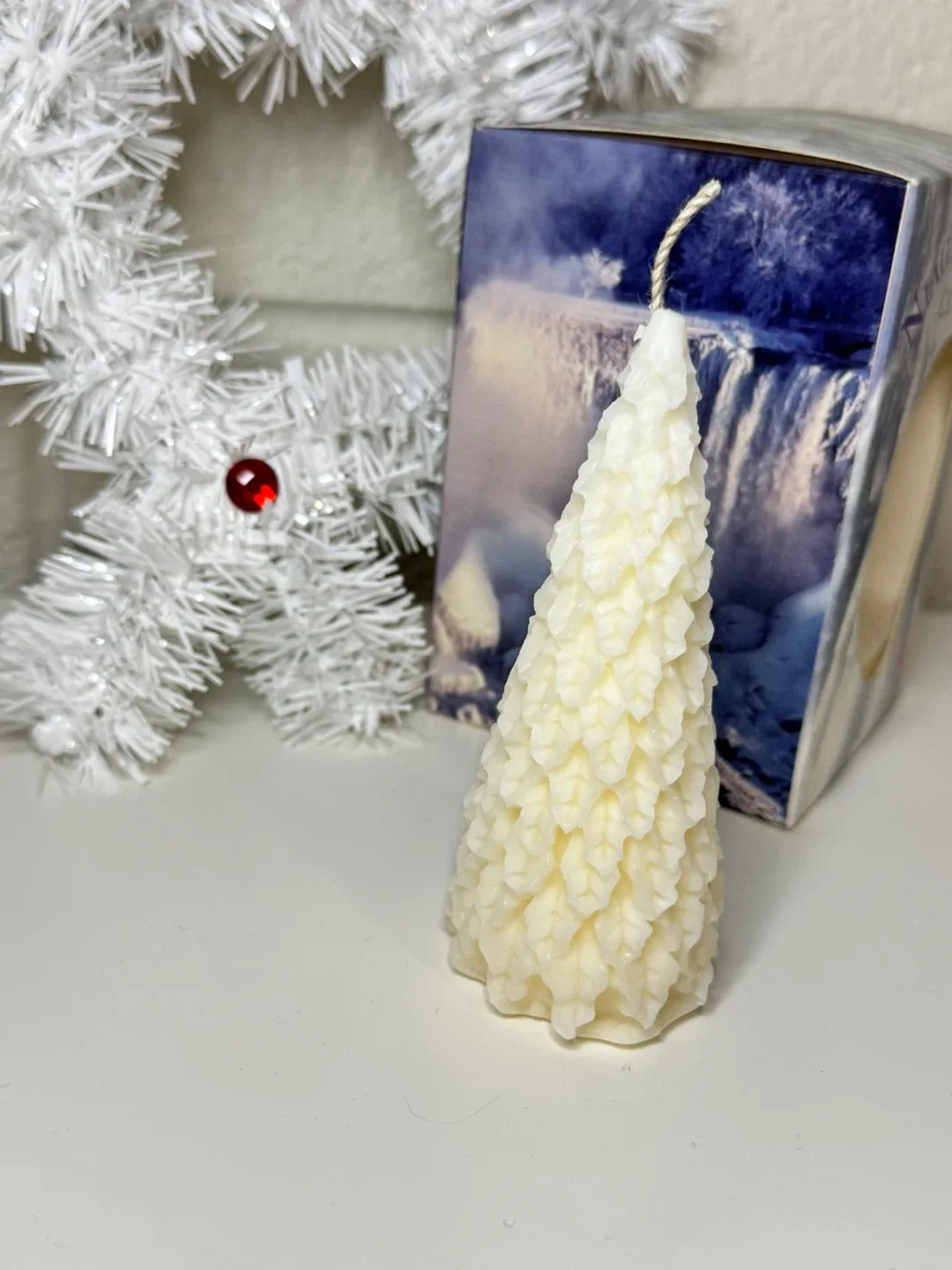 Christmas Tree Soy Candle | Handmade Winter Candle thumbnail