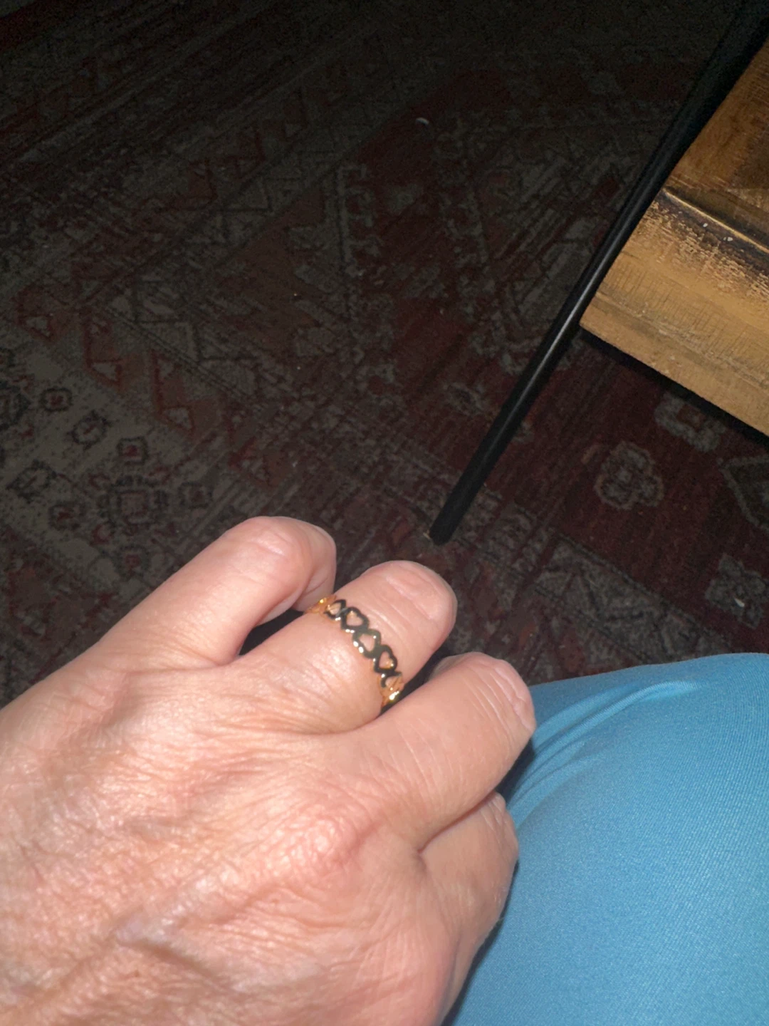 Heart Pattern Gold Ring - photo 2