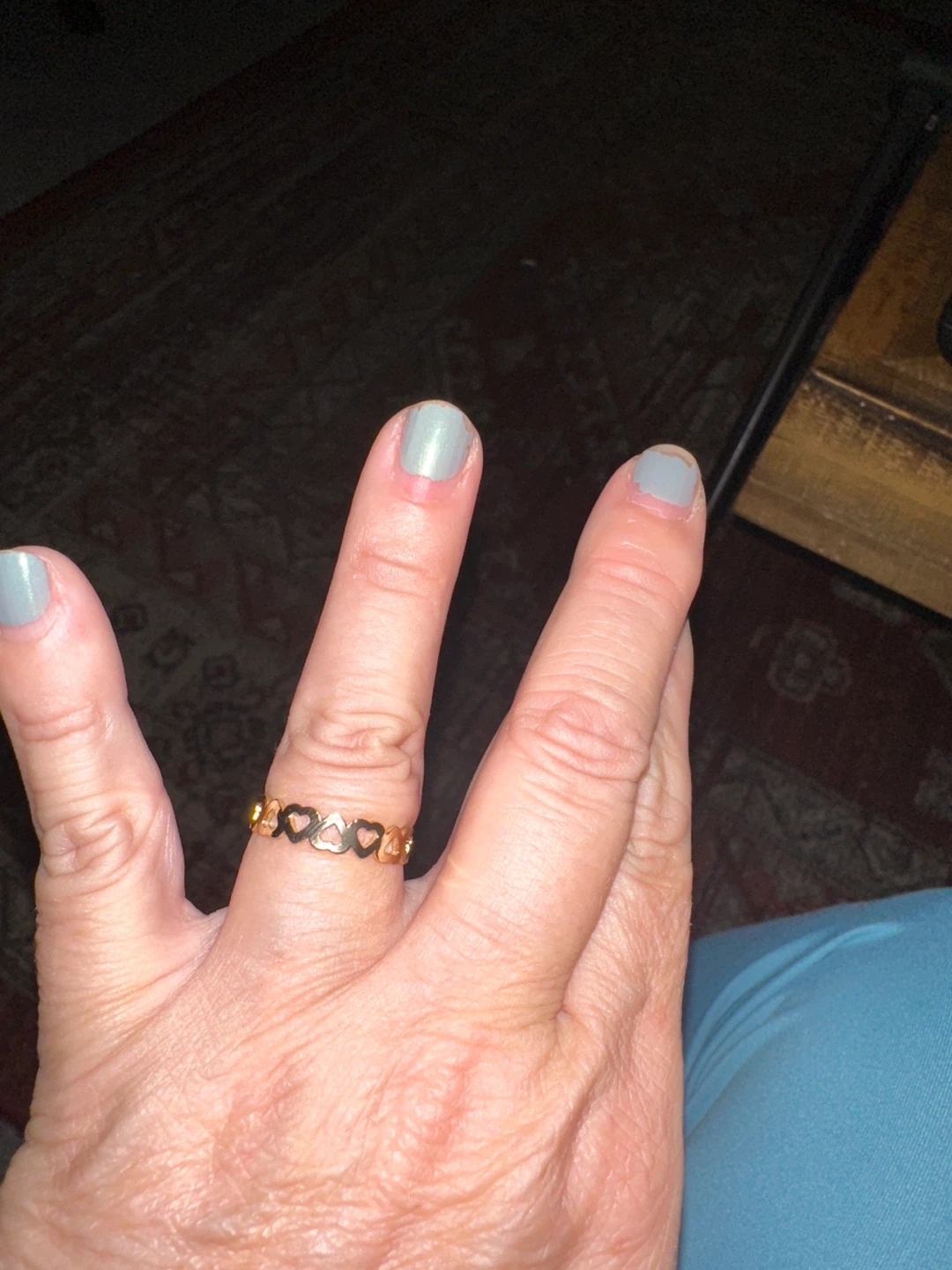 Heart Pattern Gold Ring