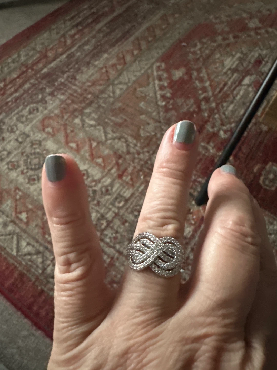 Silver Infinity Knot Ring - photo 2