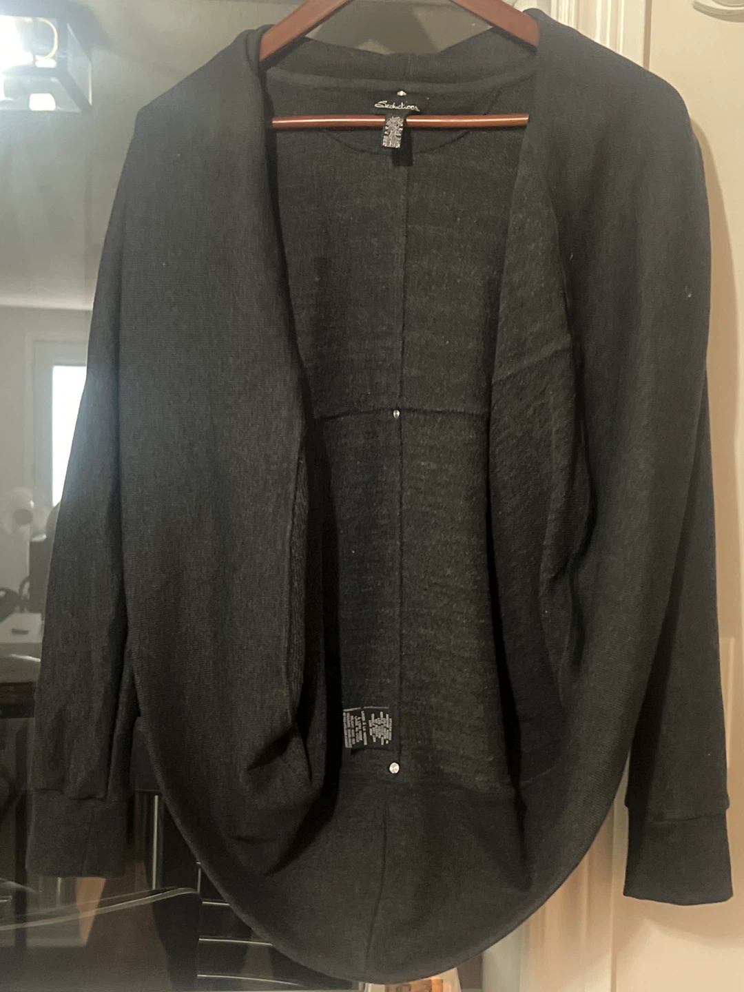 Seductions Gray Cardigan, Size L/G