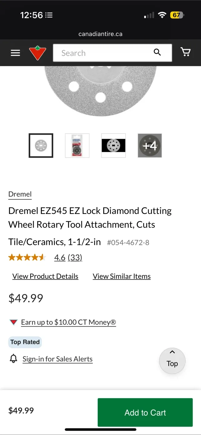 *New* $115 2x Dremel EZ545 EZ Lock Diamond Cutting Wheel image indicator(2)