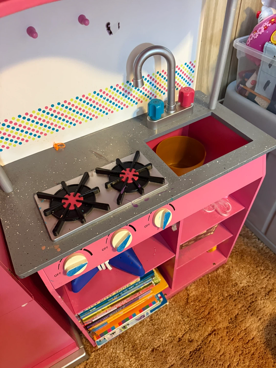 Pink Play Kitchen Refrigerator ( no food accessories) - photo 5