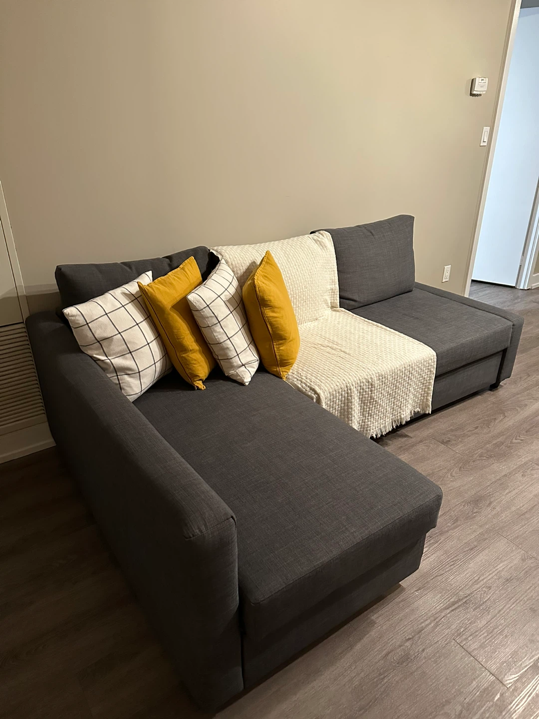 IKEA Friheten Grey Sectional Sofa bed with Storage - photo 4