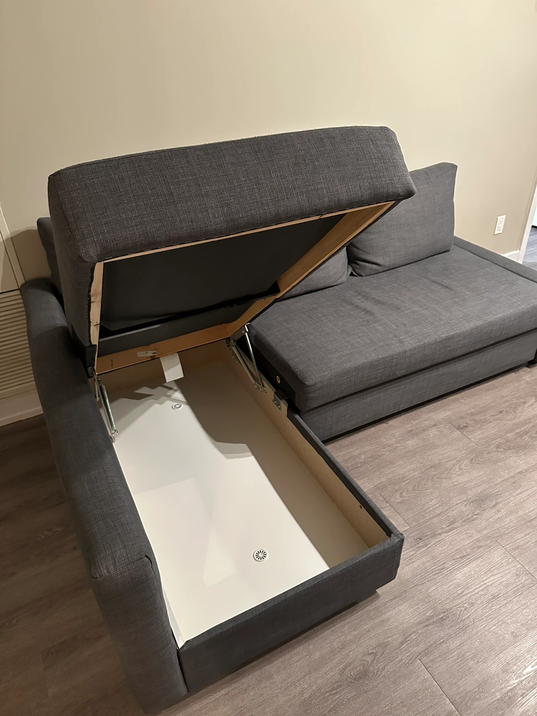 IKEA Friheten Grey Sectional Sofa bed with Storage - photo 3