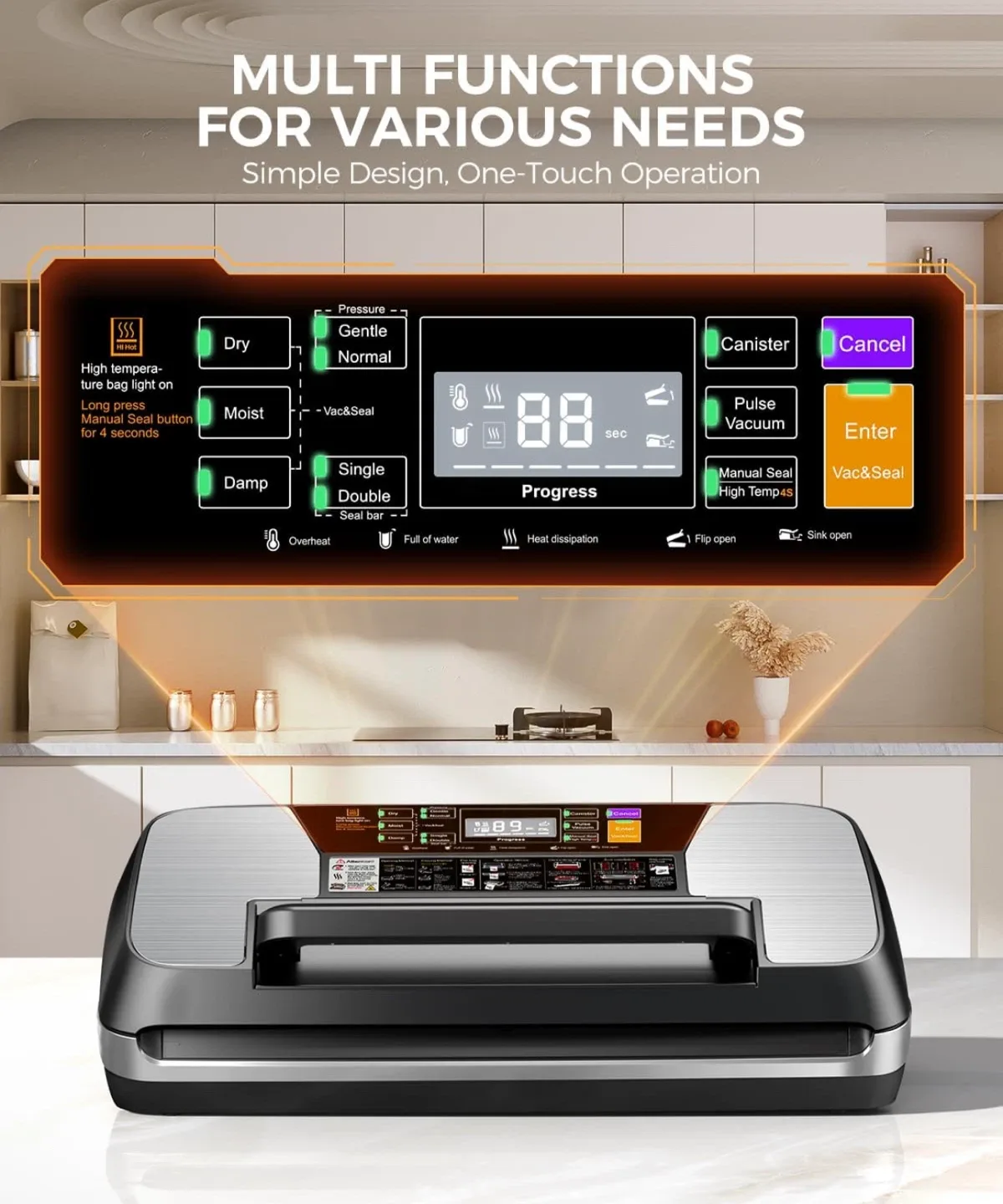 New Food Vacuum Sealer - Keep Food Fresh image indicator(2)