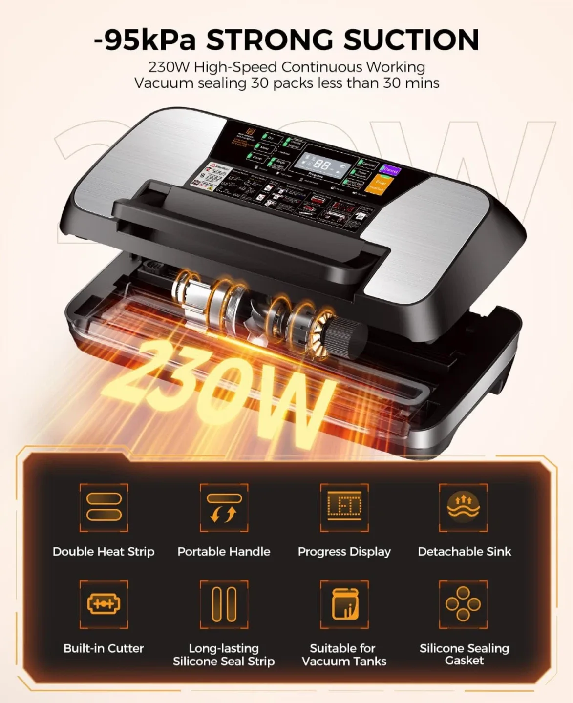 New Food Vacuum Sealer - Keep Food Fresh image indicator(3)