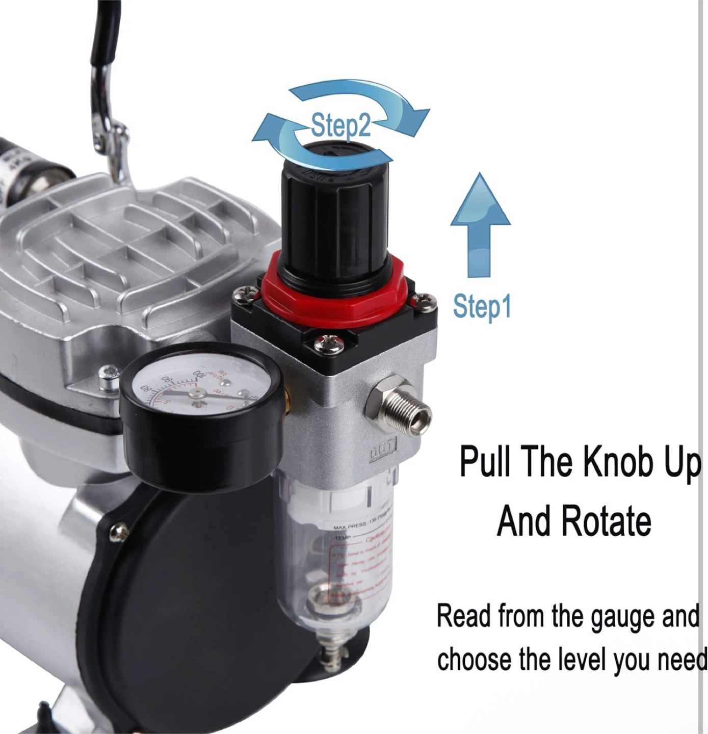 New Timbertech AS18-2 Airbrush Compressor Kit - photo 3