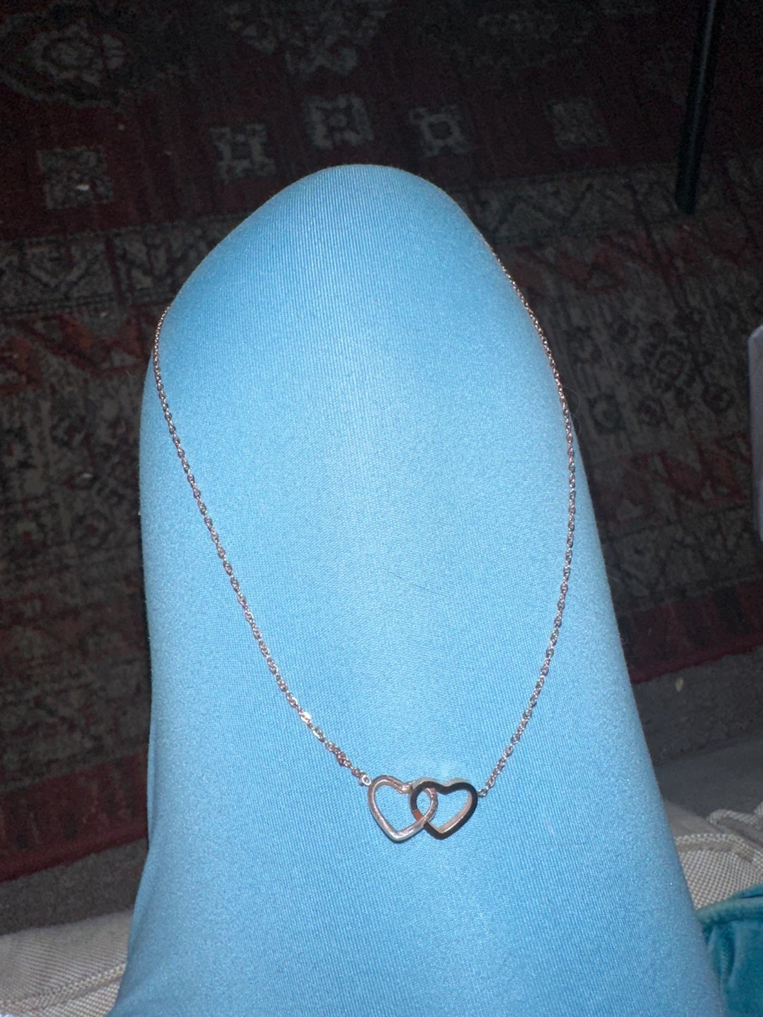 Rose Gold Double Heart Necklace
