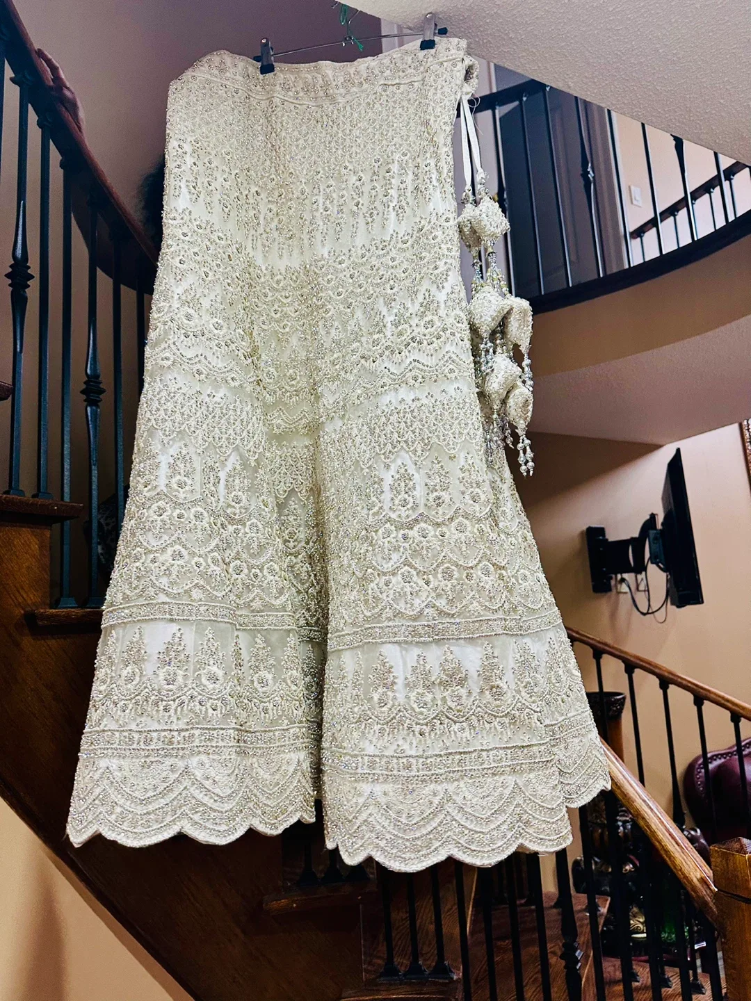 White Embroidered Lehenga