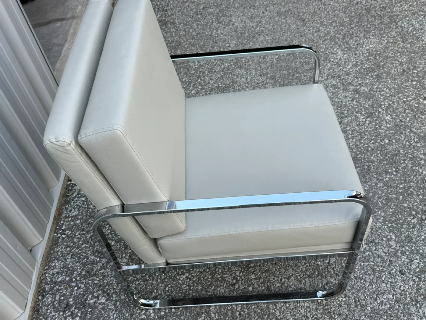 Modern Armchair Leather Gray image indicator(6)