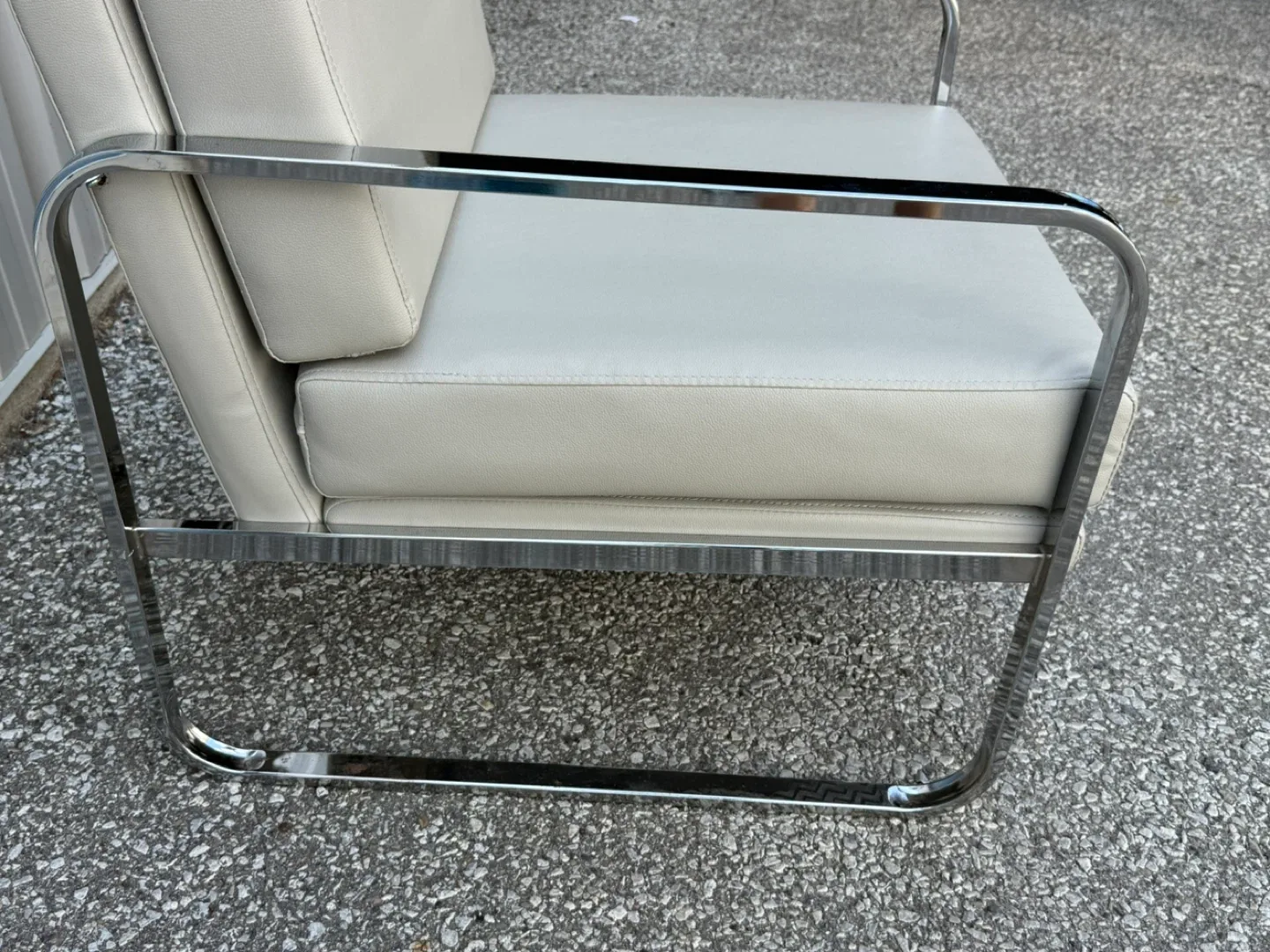 Modern Armchair Leather Gray image indicator(7)