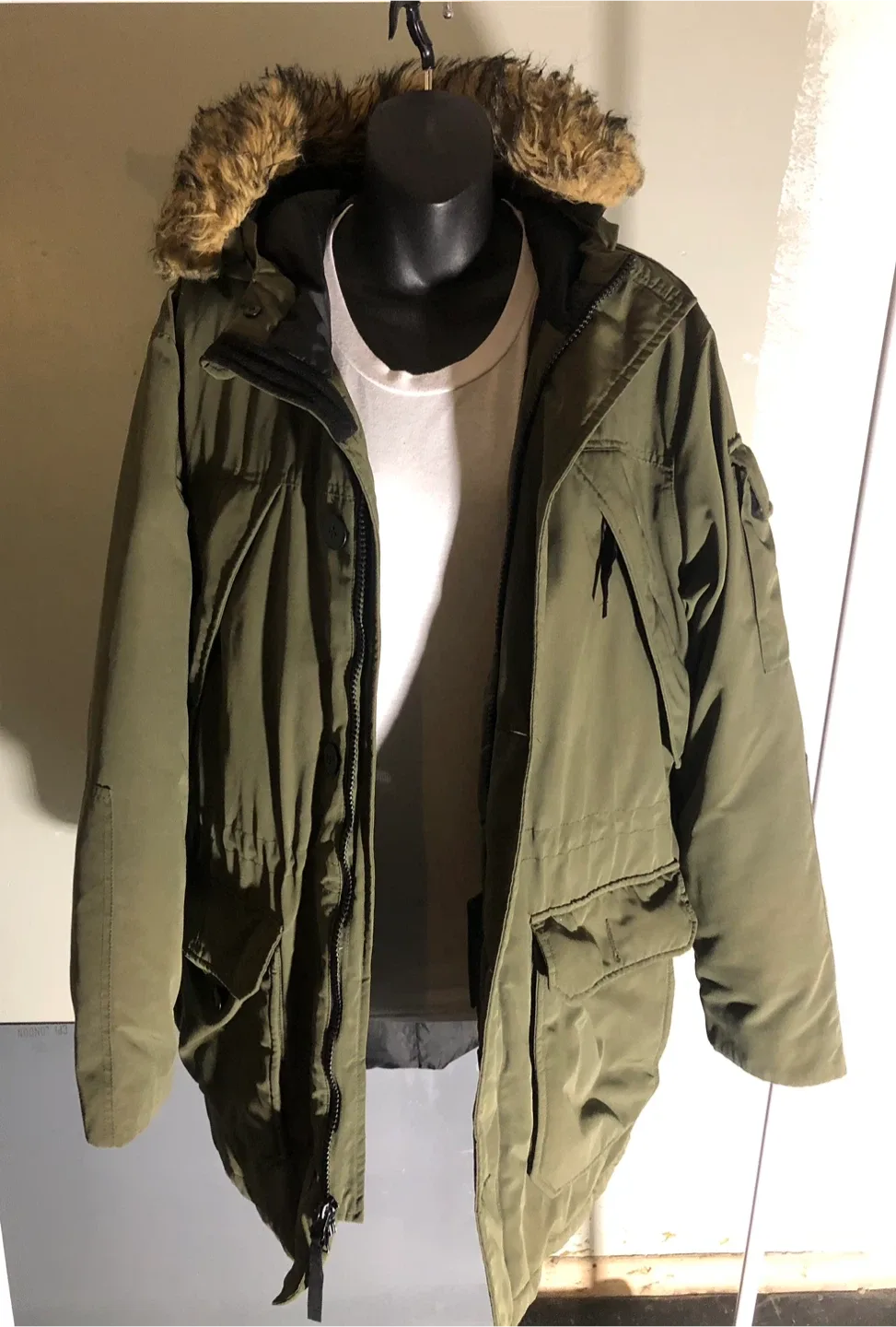 Arsenic Green Winter Parka - Size M thumbnail