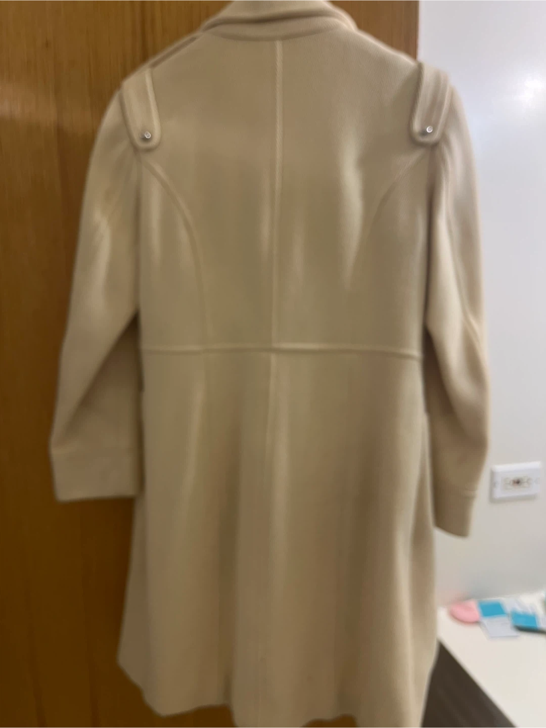 Cream Wool Blend Duffle Coat