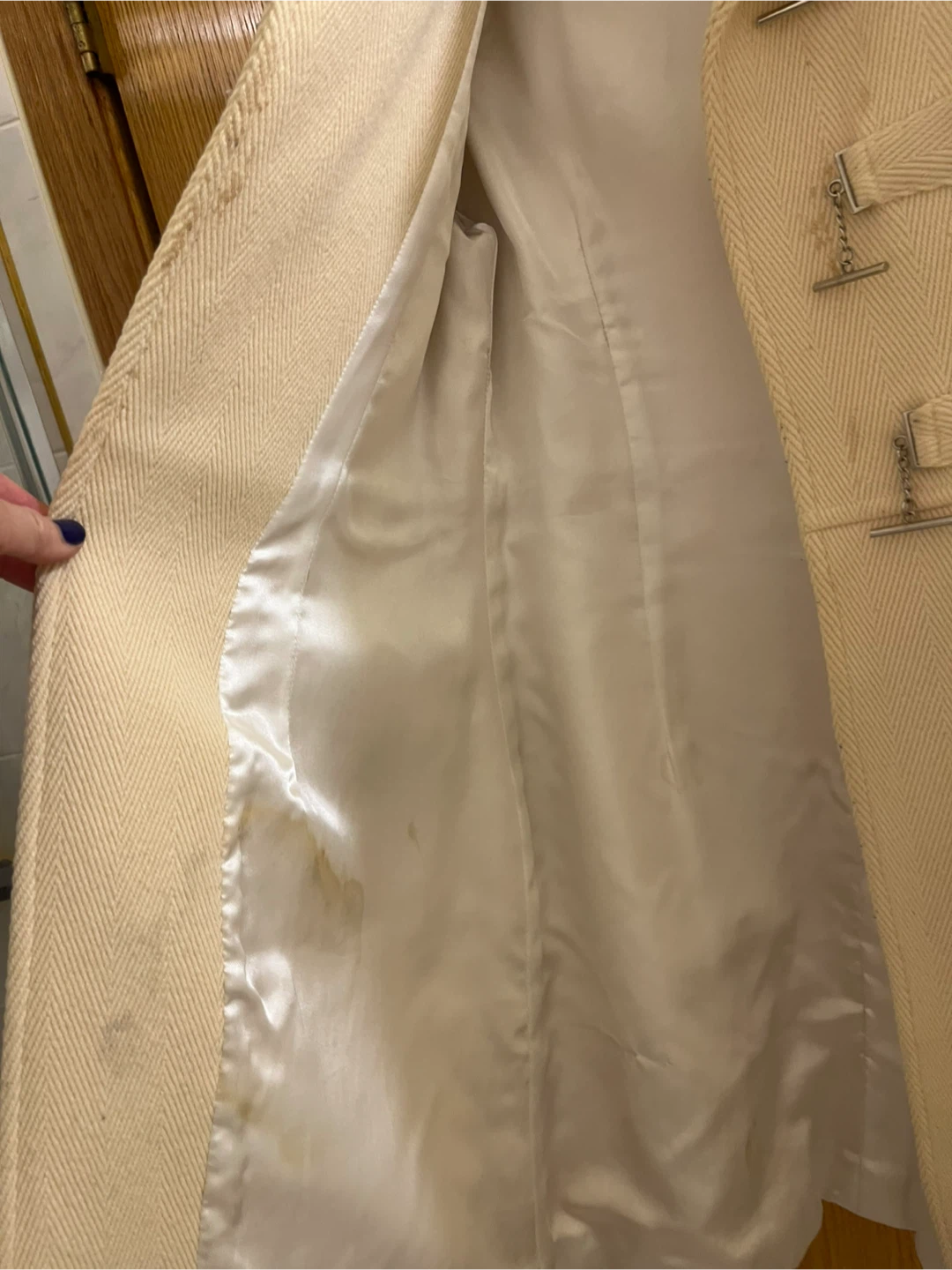 Cream Wool Blend Duffle Coat - photo 2