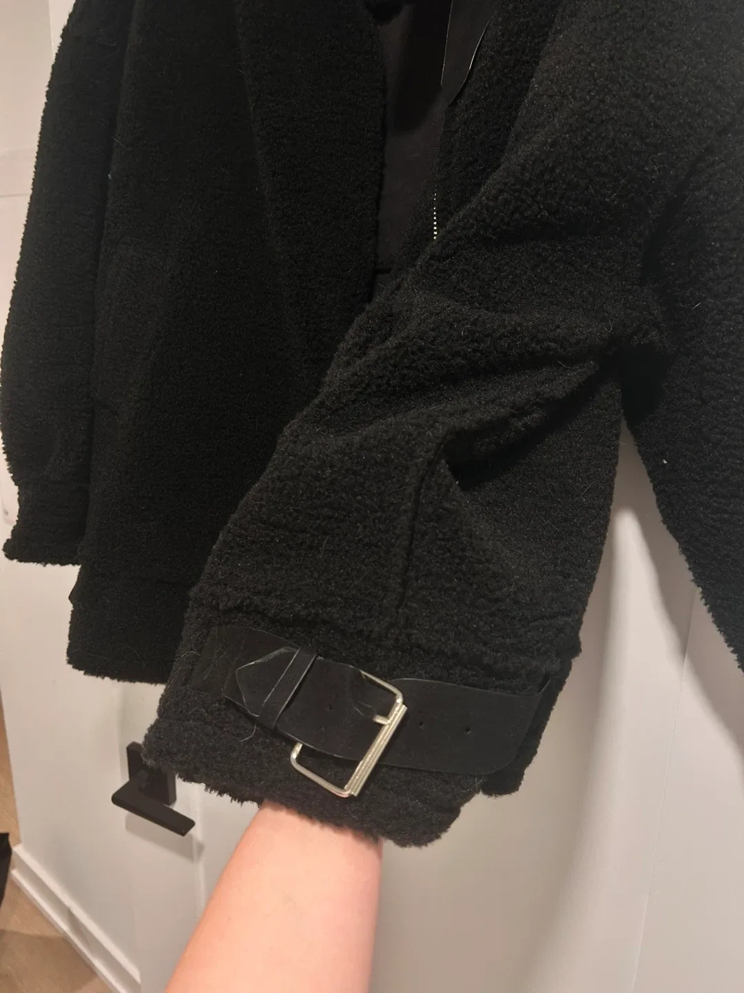 Missguided Black Teddy Coat, Size US 18 image indicator(5)