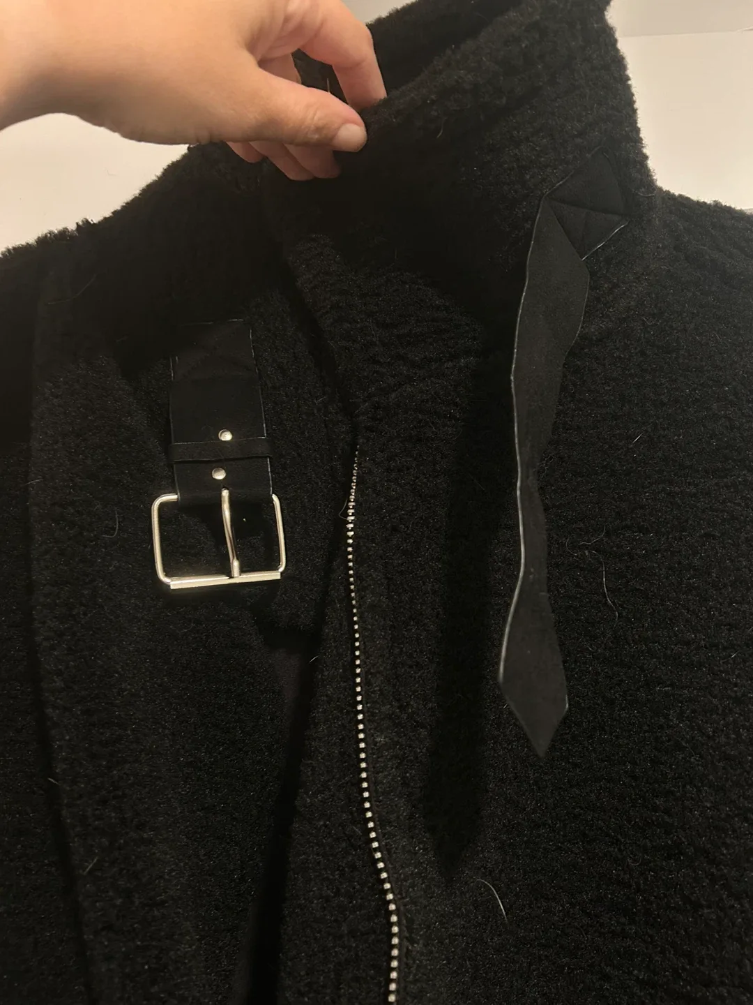 Missguided Black Teddy Coat, Size US 18 image indicator(4)