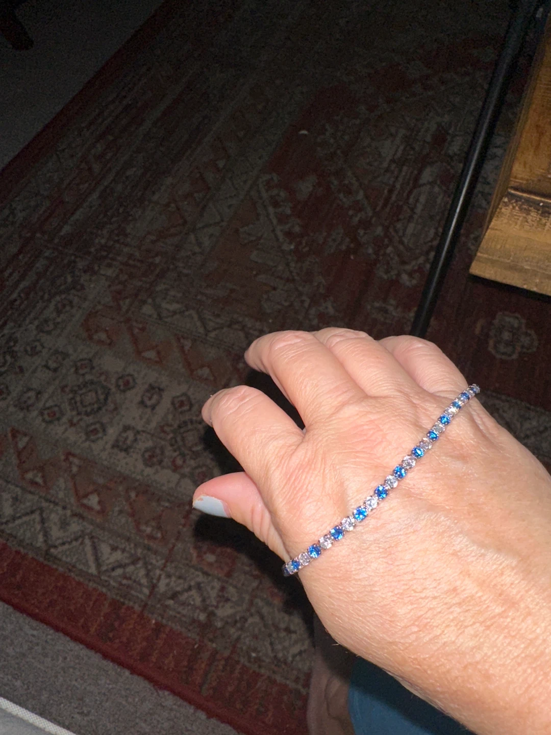 Blue and White Tennis Bracelet - photo 2