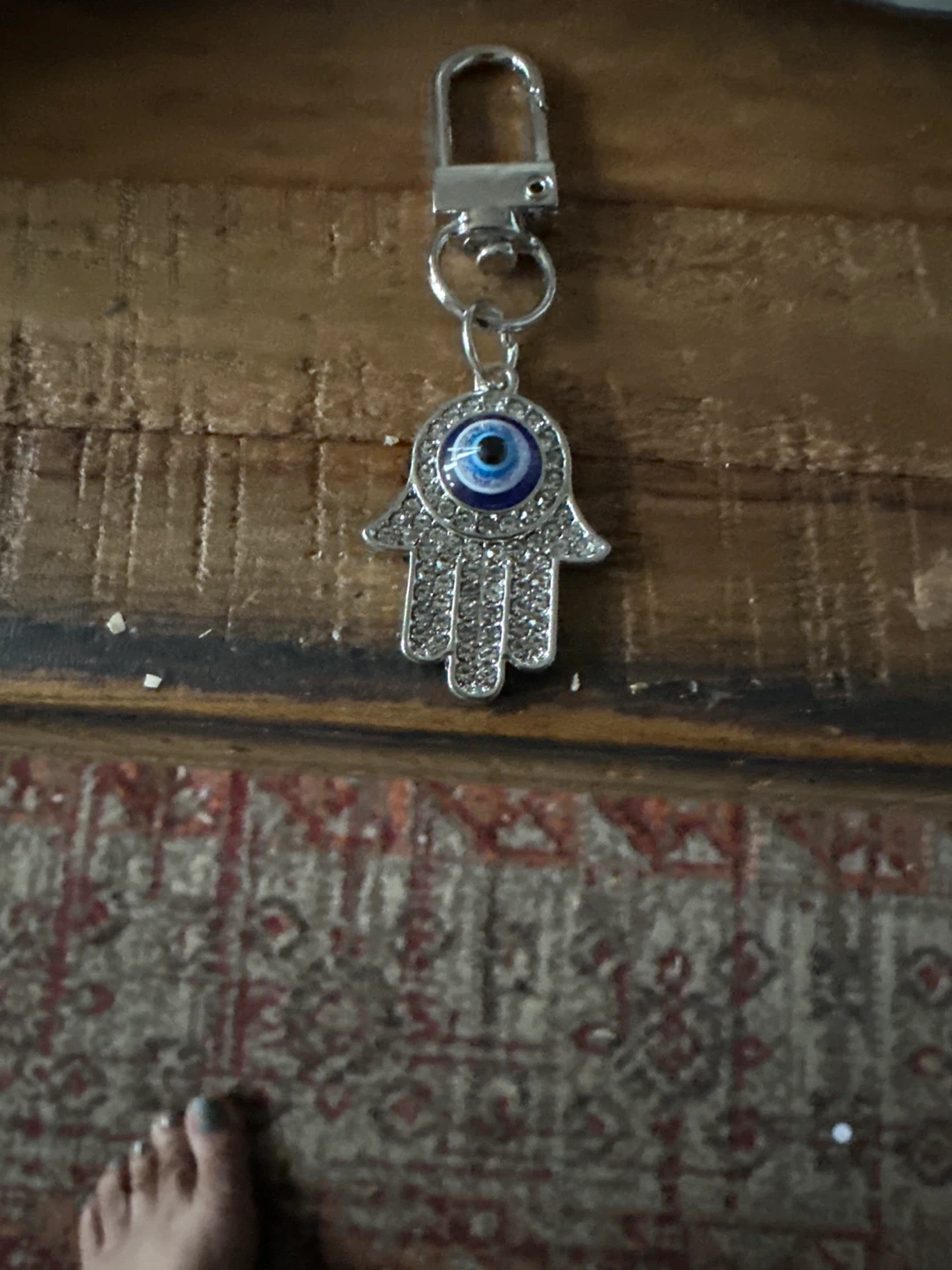 Hamsa Hand Keychain - Evil Eye Protection