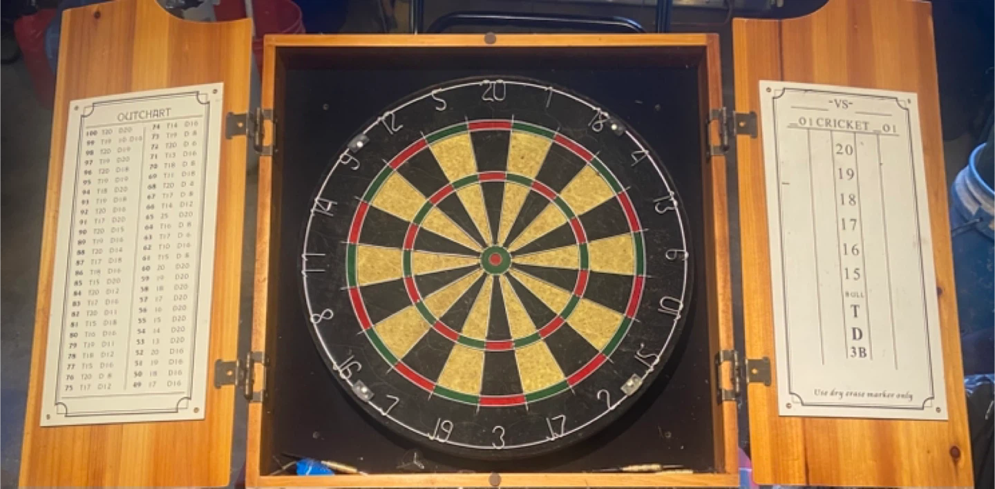 Dart Board with Cabinet - photo 2