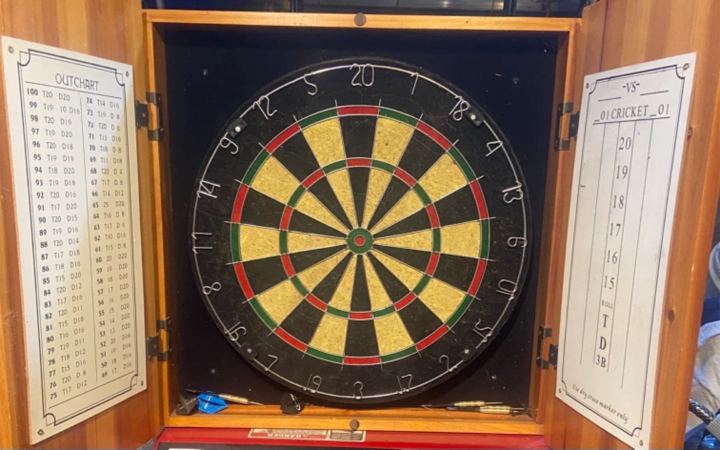Dart Board with Cabinet - photo 3