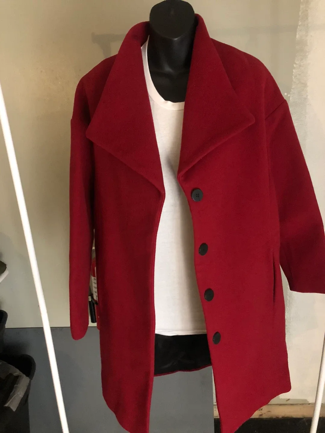 Melanie Lyne Red Wool Coat - Size 8 thumbnail
