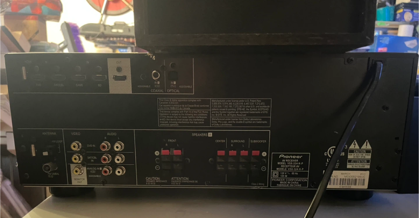 Pioneer VSX-324 AV Receiver with Samsung Subwoofer - photo 3