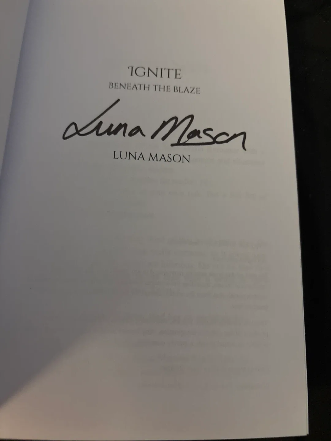 NEW Ignite Beneath the Blaze by Luna Mason & Book Mark image indicator(3)