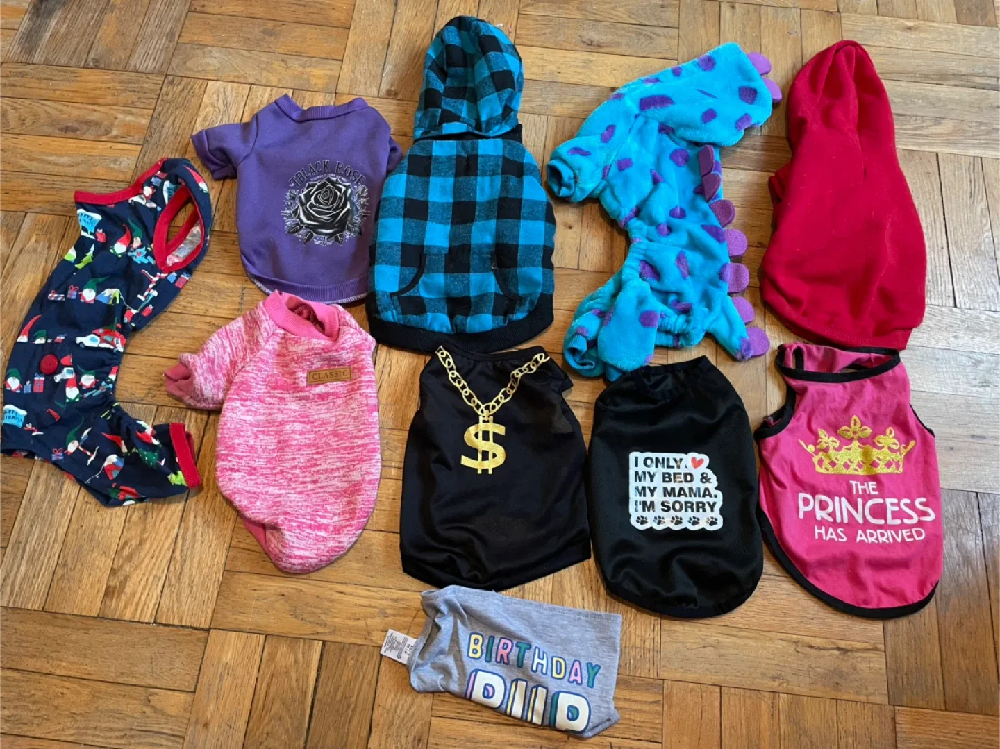 12” Small Dog Clothes Lot thumbnail