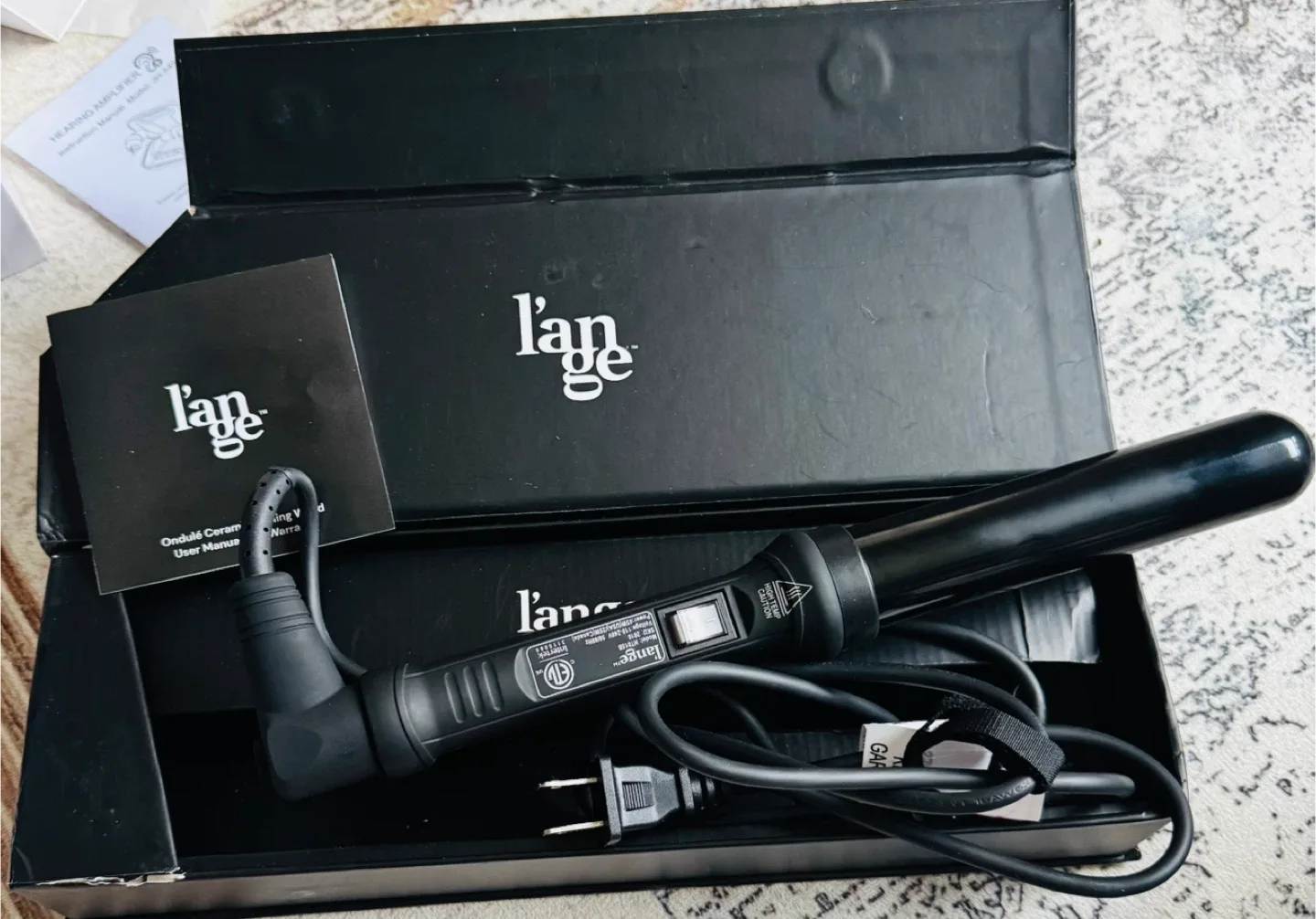 L'ange Ondulé Ceramic Curling Wand 1.25 Inch thumbnail