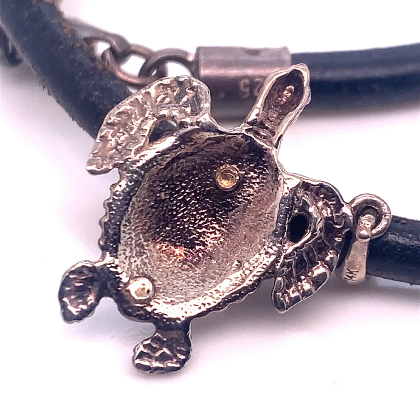 Turtle Pendant Necklace - Sterling Silver & 14K Gold image indicator(3)