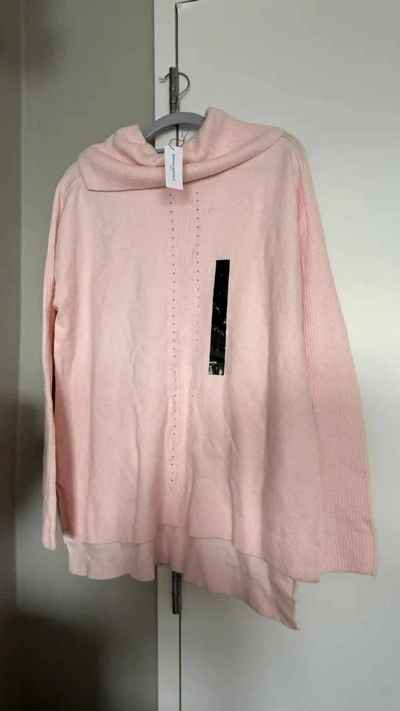 Banana Republic Pink Cowl Neck Sweater image indicator(3)