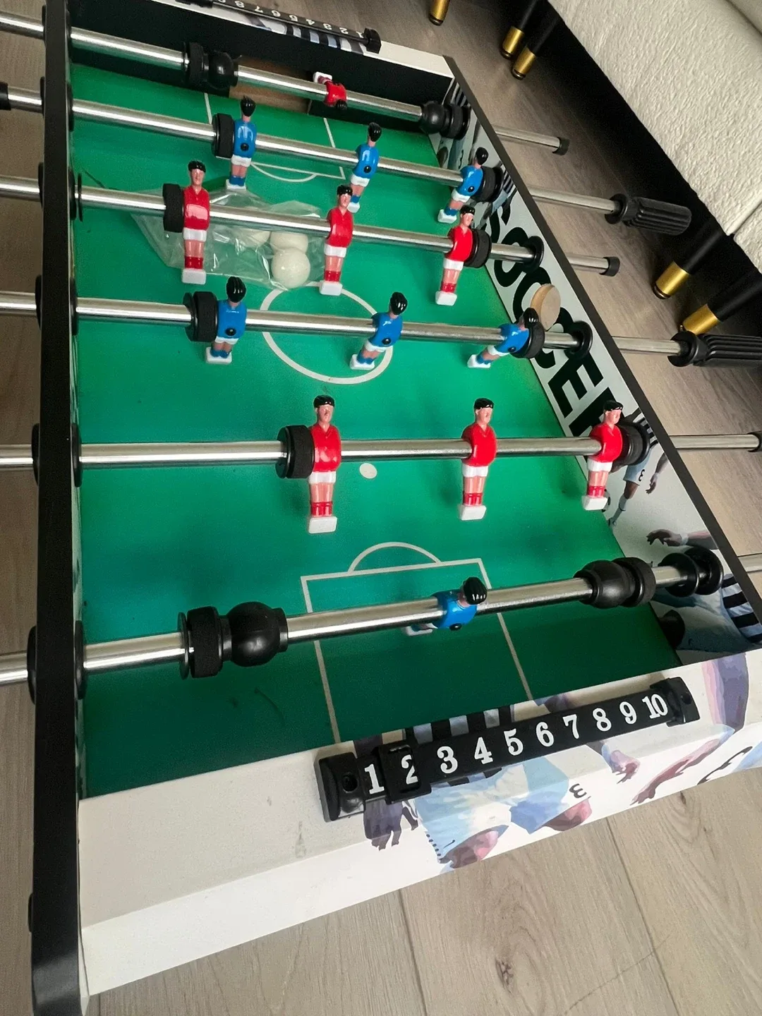 Mint condition- Kids Mini Foosball Table 28x15” image indicator(4)