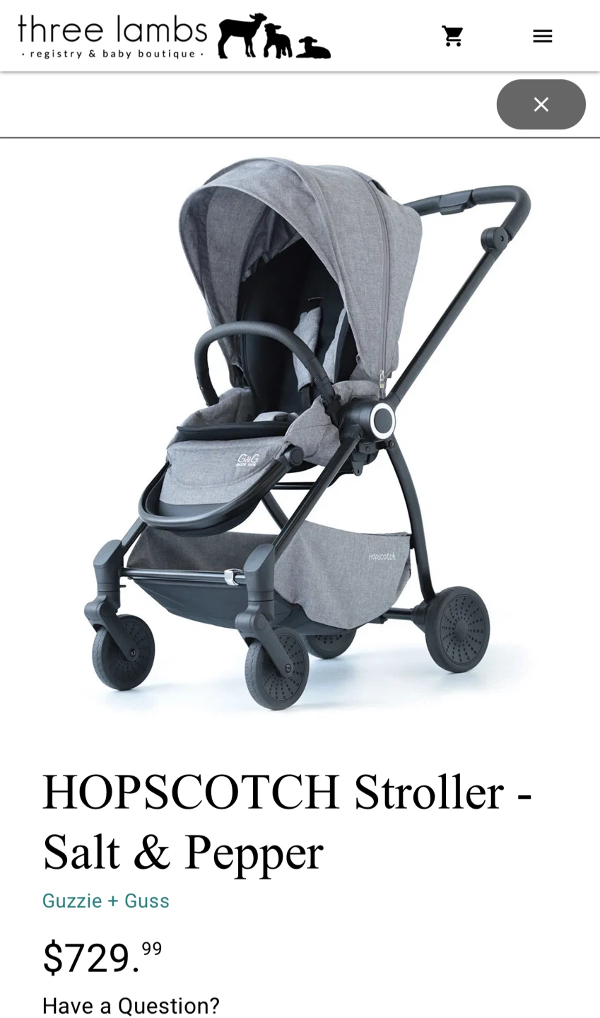 Guzzie+Guss HOPCOTCH Stroller - Salt & Pepper - photo 2