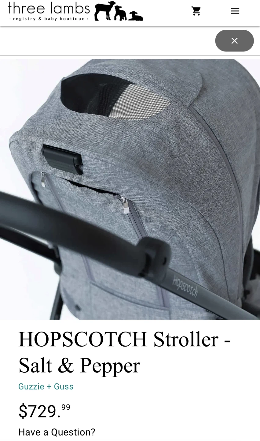 Guzzie+Guss HOPCOTCH Stroller - Salt & Pepper - photo 4