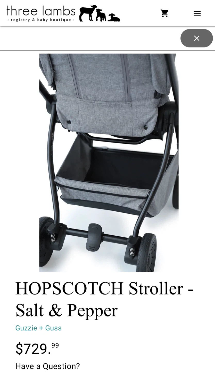 Guzzie+Guss HOPCOTCH Stroller - Salt & Pepper - photo 5