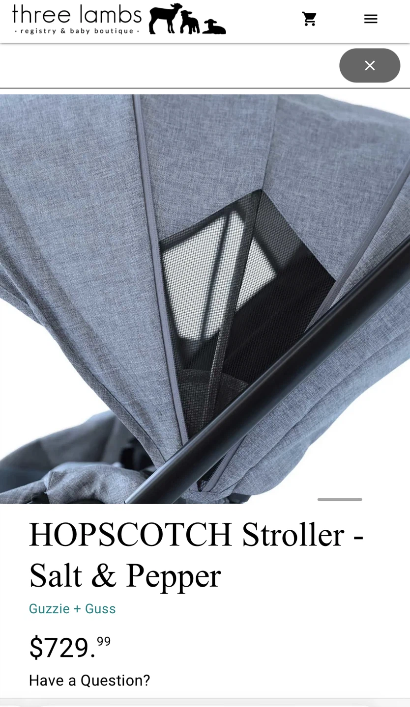 Guzzie+Guss HOPCOTCH Stroller - Salt & Pepper - photo 3