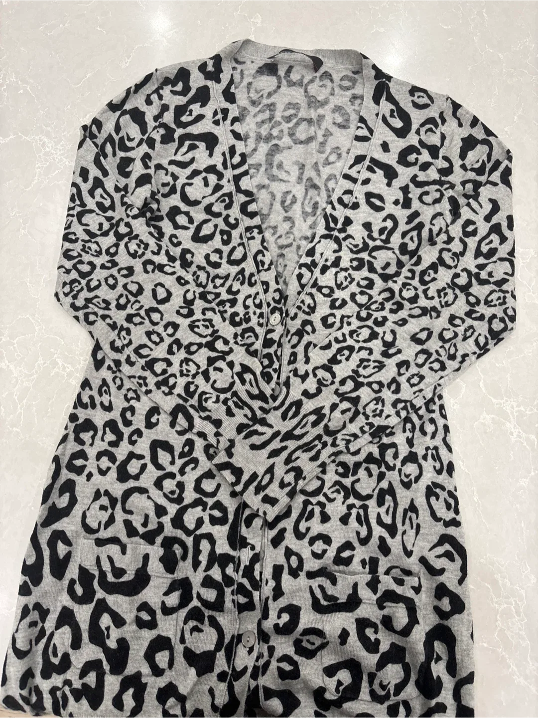 Leopard Print Cardigan, Size Small thumbnail