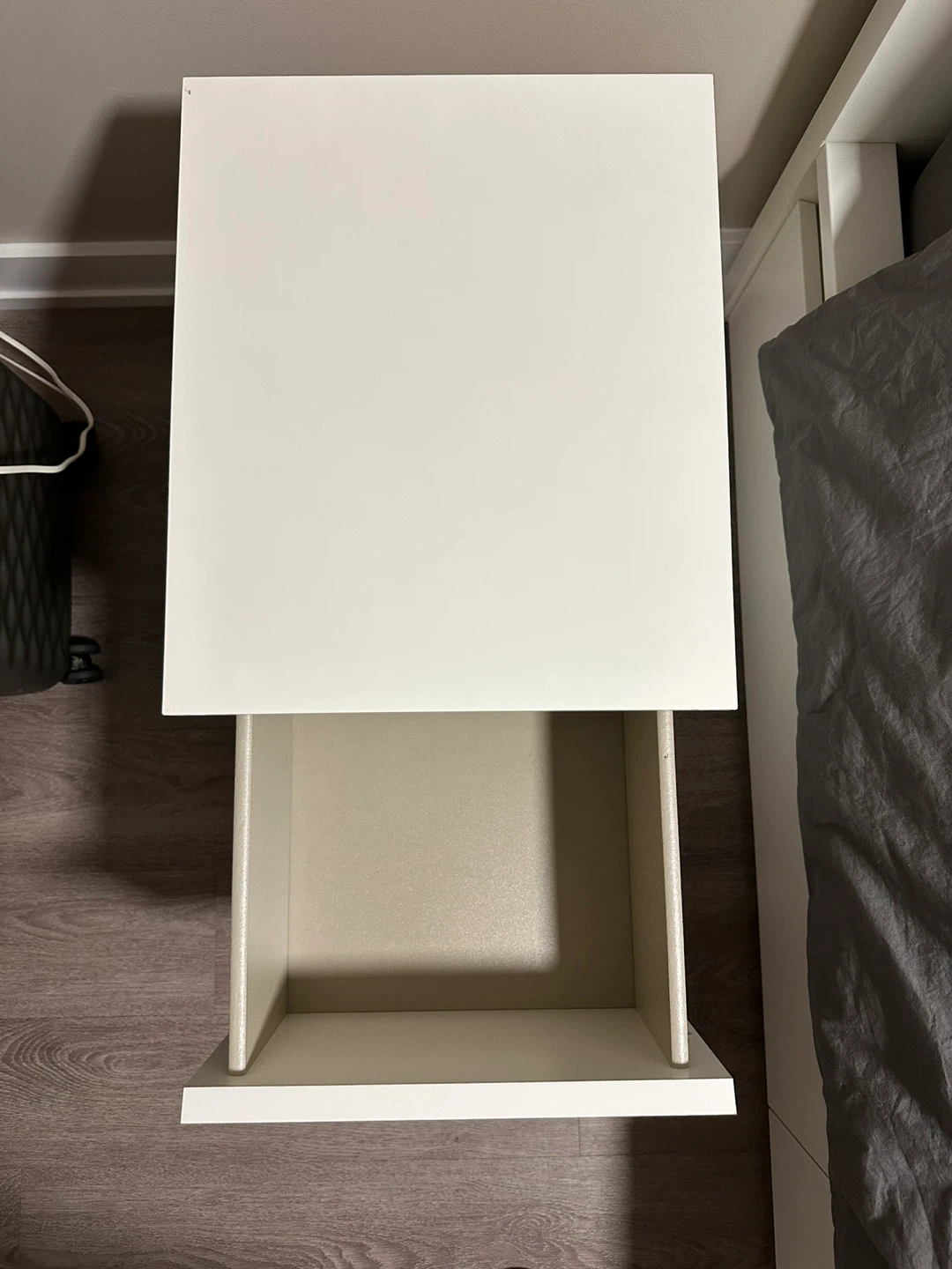 White IKEA Malm Bedside Table with Two Drawers - photo 5